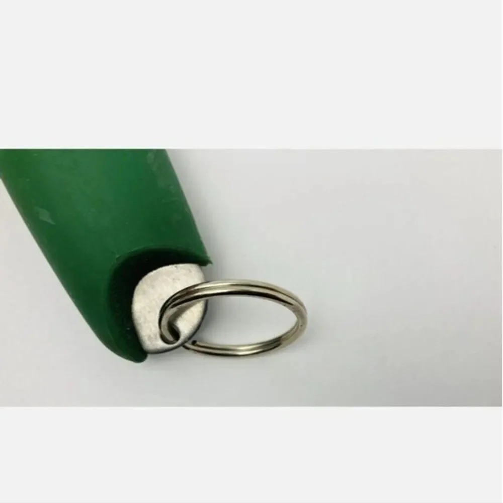 Meat Fork Coleman BBQ Grill Tool Green Handle Stainless Steel kitchen vtg